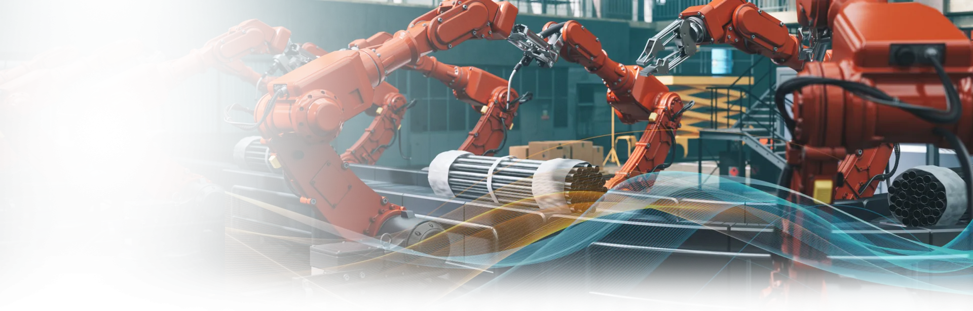 Industrial Automation welding line on conveyor